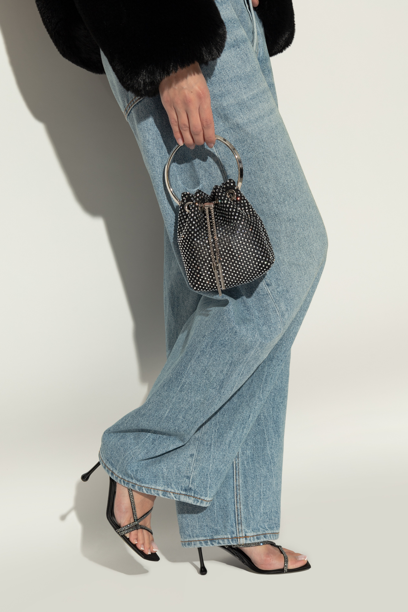 Jimmy Choo★BON BON BCKT NS MN HUT BLACK ANTIQUE SIL 0400022735151_SILKYBLUSHMIXLIG